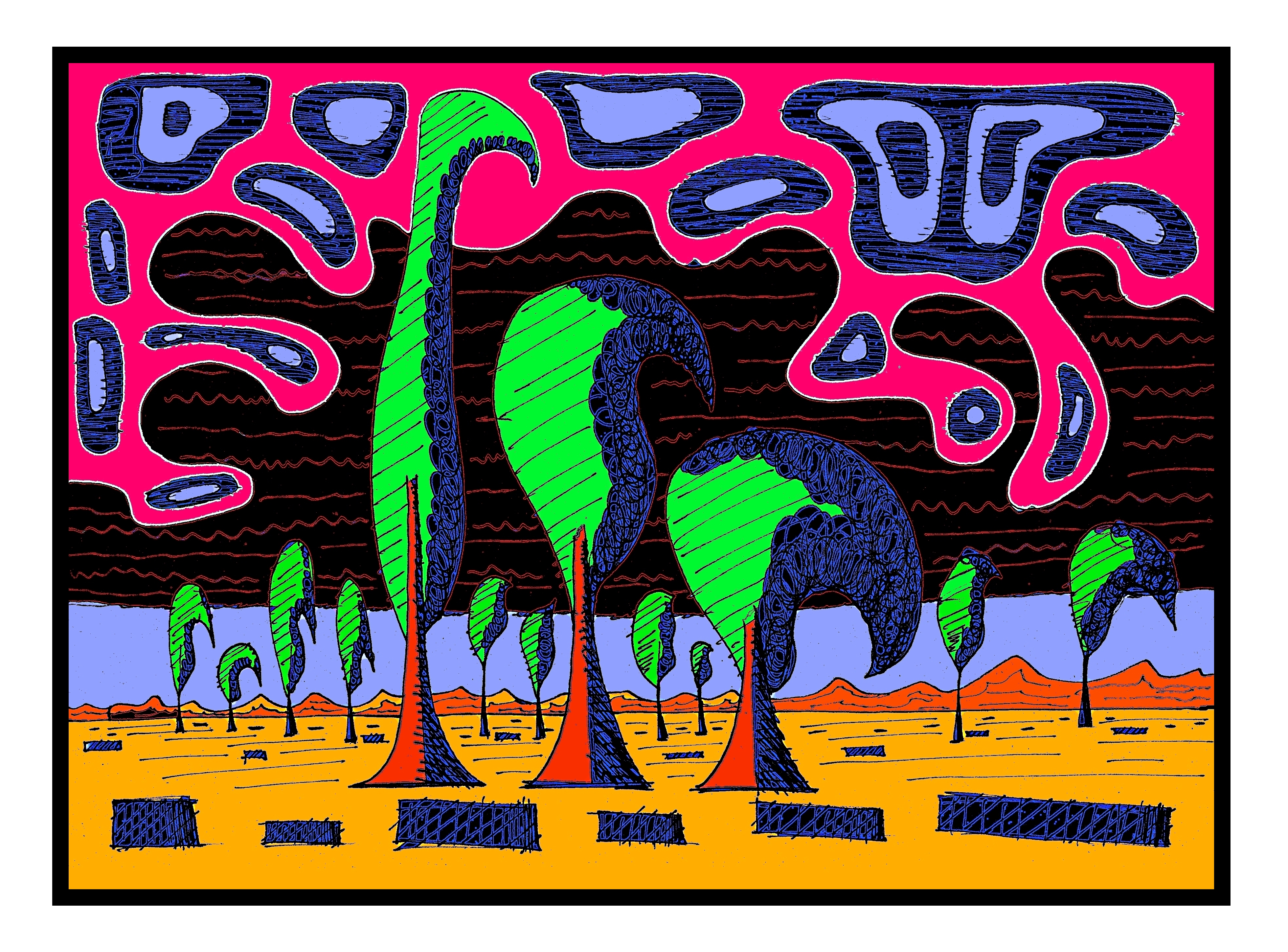 Baumlandschaft gerahmt