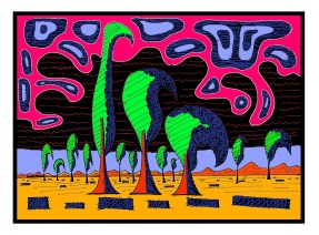 Baumlandschaft gerahmt