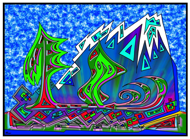 Berglandschaft Häusser